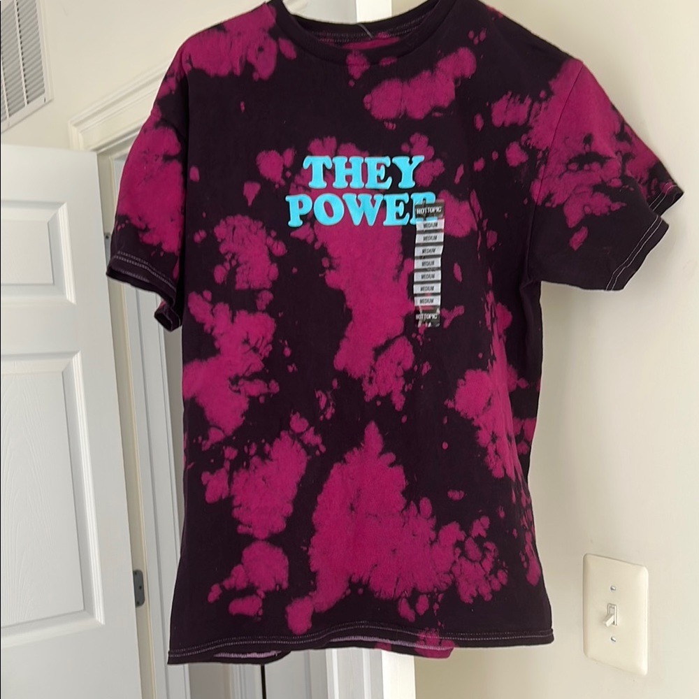 Black and Pink Tie-Dye T-Shirt
